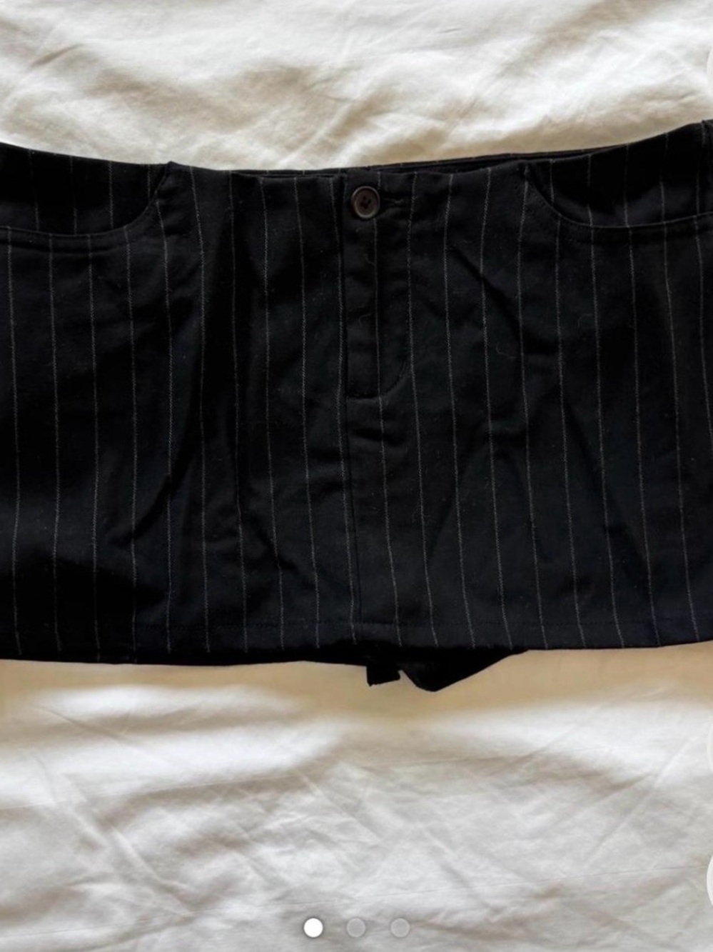 Brandy Melville Black Pinstripe Mini Skirt